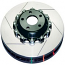 DBA Front Slotted 5000 Series 2 Piece Rotors Assembled w/ Black Hat - 2008-2014 EVO X