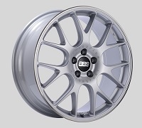 BBS CH-R 19x8 5x114.3 ET38 Brilliant Silver Polished Rim Protector Wheels -82mm PFS/Clip Required