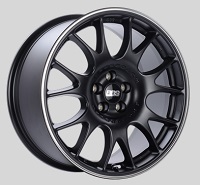 BBS CH 18x8.5 5x100 ET30 Satin Black Polished Rim Protector Wheels -70mm PFS/Clip Required