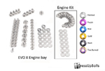 Dress Up Bolts Titanium Engine Bay Kit - 08+ EVO X